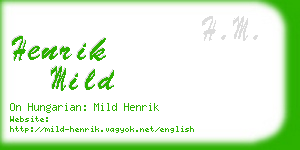 henrik mild business card